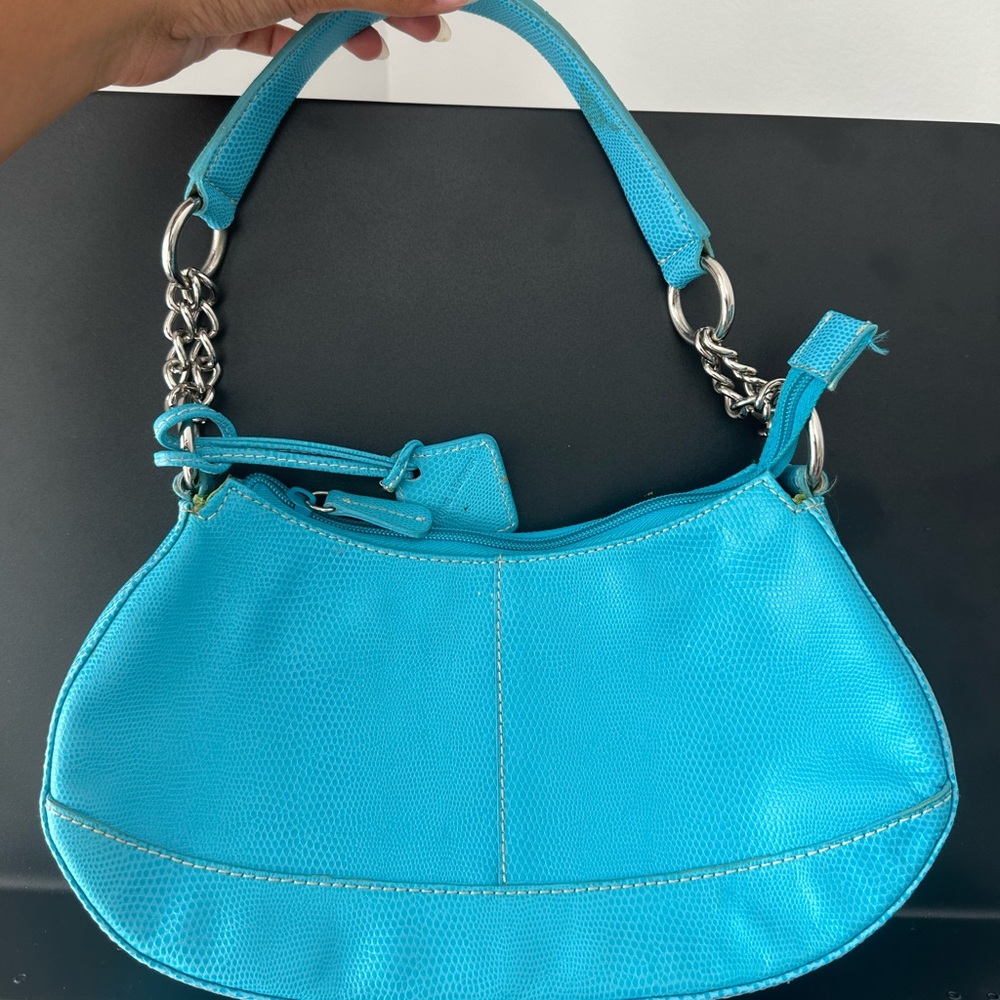 blue & green shoulder bag/purse